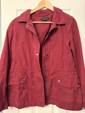 Talbots Women's Wine 100% cotton Utility Jacket - S